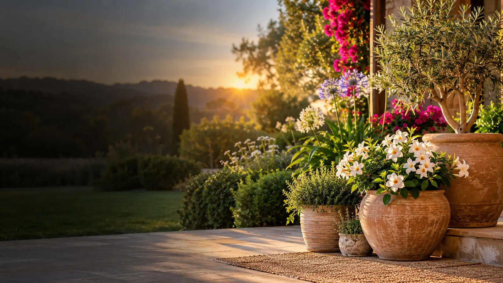 Plantas num ambiente exterior